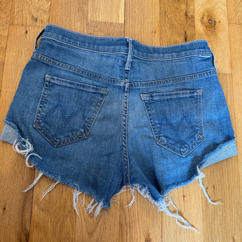 Mother Rascal Slit Flip Denim Short - Picture 4 of 8